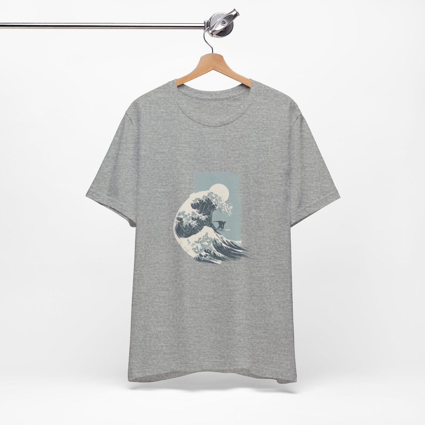 Ocean Wave Art Tee, Unisex Graphic T-Shirt, Beach Lover Gift, Casual Summer Wear, Artistic Cotton Tee