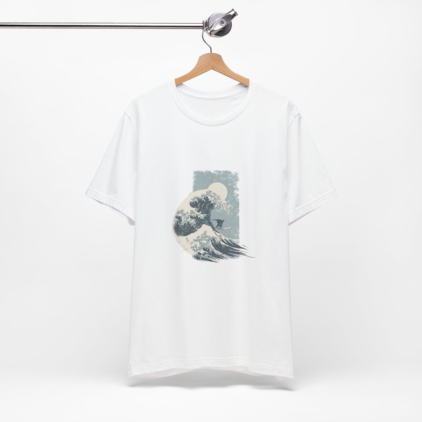 Ocean Wave Art Tee, Unisex Graphic T-Shirt, Beach Lover Gift, Casual Summer Wear, Artistic Cotton Tee