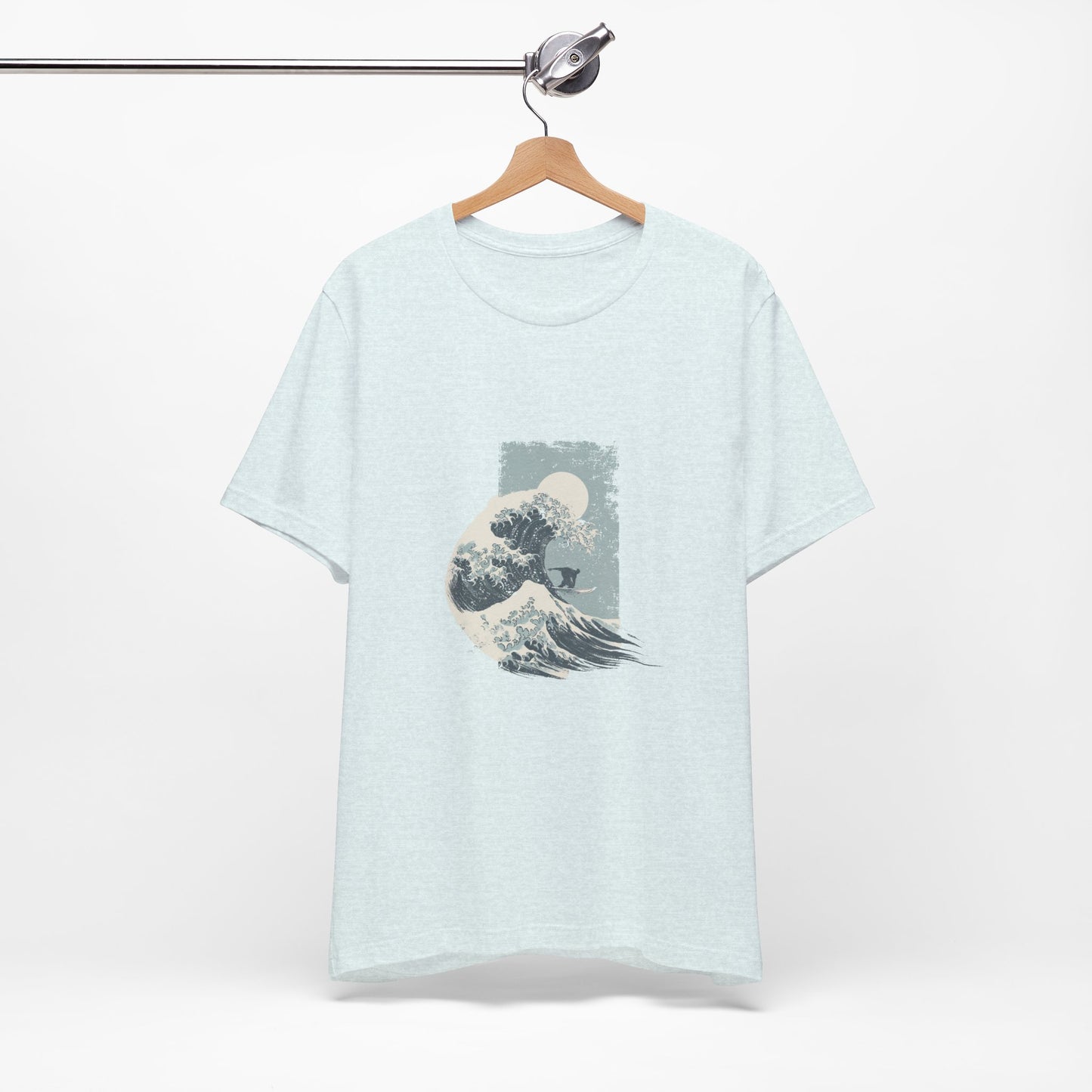 Ocean Wave Art Tee, Unisex Graphic T-Shirt, Beach Lover Gift, Casual Summer Wear, Artistic Cotton Tee