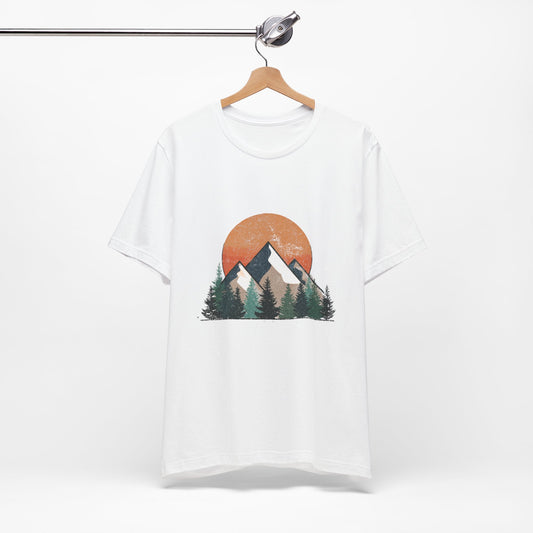 Mountain Sunset Tee, Adventure Apparel, Nature Lover Gift, Eco-Friendly T-Shirt, Casual Wear