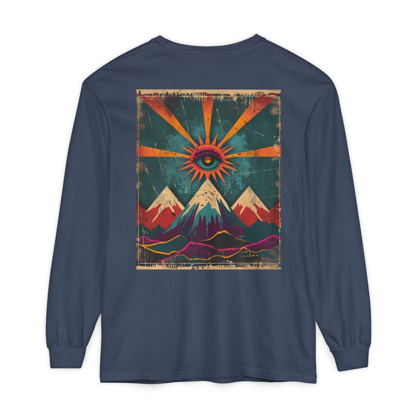 Mountain Sunrise Long Sleeve T-Shirt | Cozy Adventure Tee, Unisex Outdoor Apparel, Camping Gift, Graphic T-Shirt, Nature Lovers Clothing