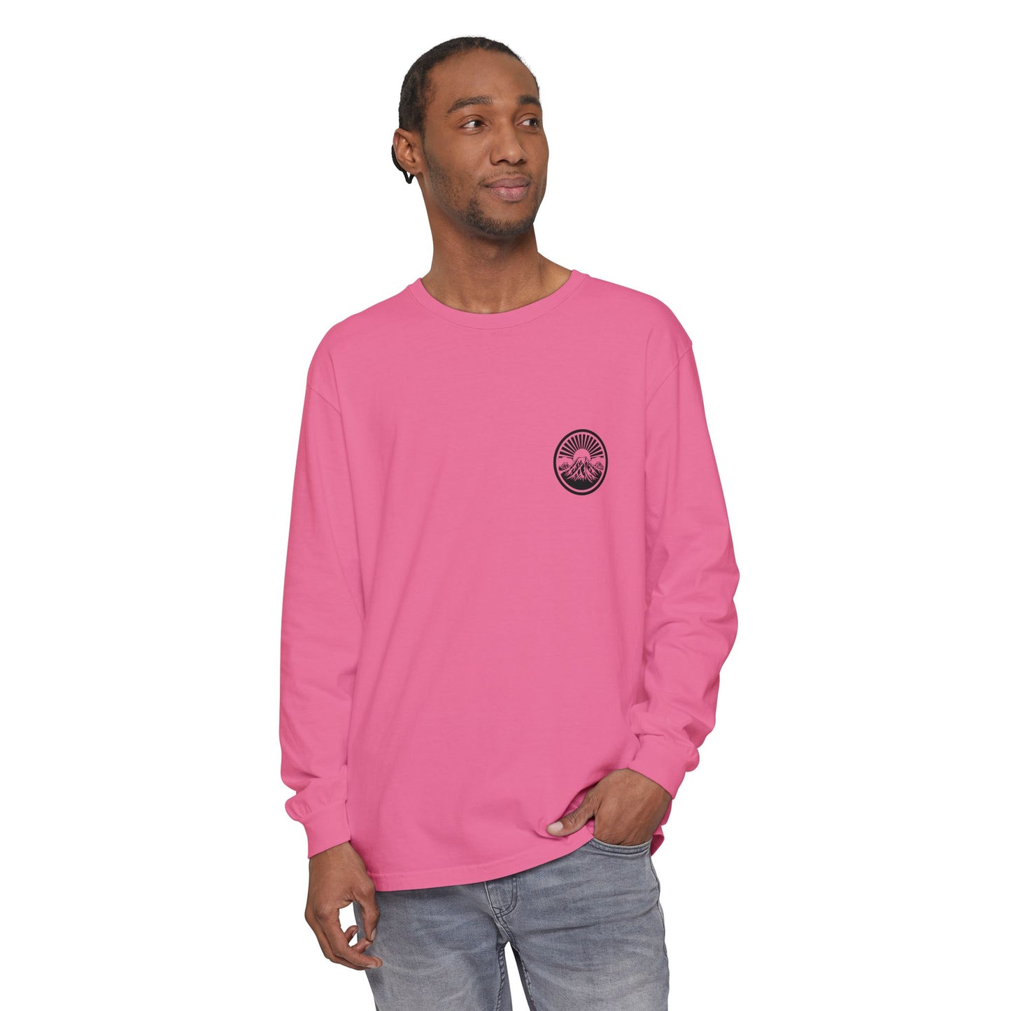 Mountain Sunrise Long Sleeve T-Shirt | Cozy Adventure Tee, Unisex Outdoor Apparel, Camping Gift, Graphic T-Shirt, Nature Lovers Clothing