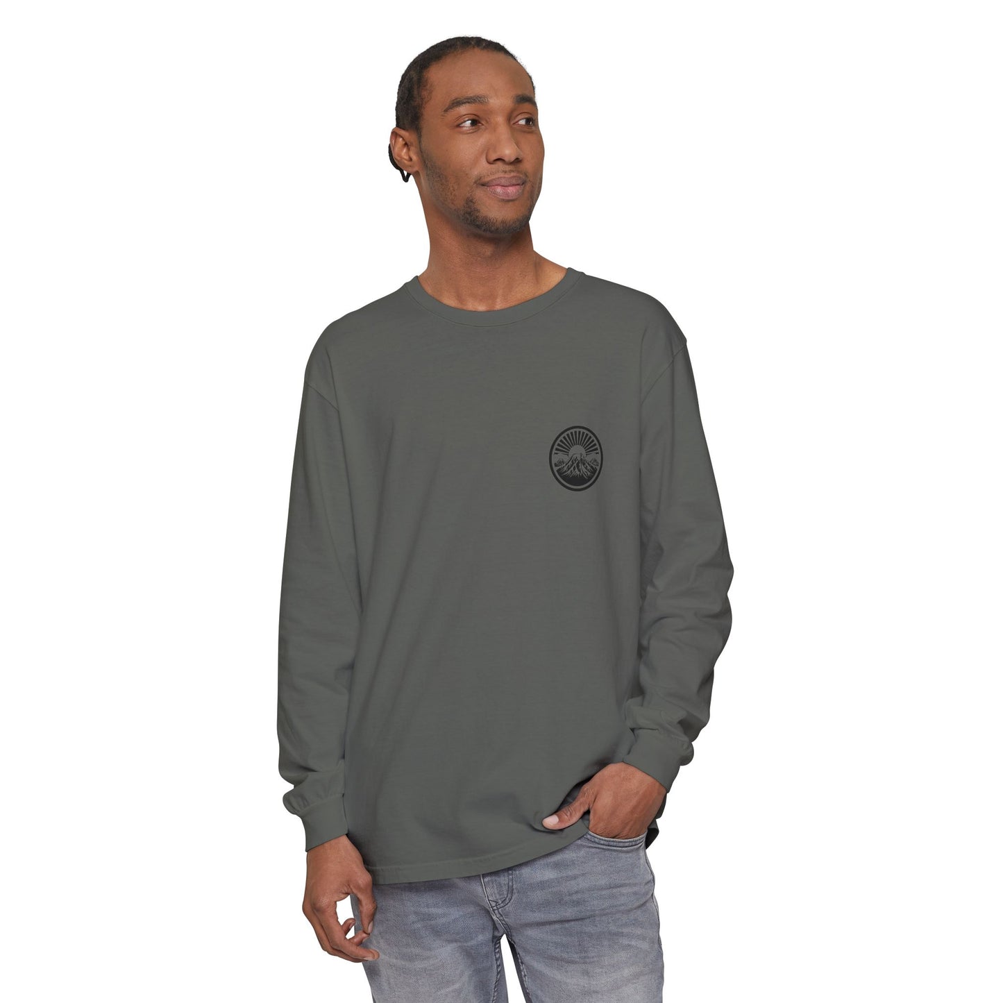 Mountain Sunrise Long Sleeve T-Shirt | Cozy Adventure Tee, Unisex Outdoor Apparel, Camping Gift, Graphic T-Shirt, Nature Lovers Clothing