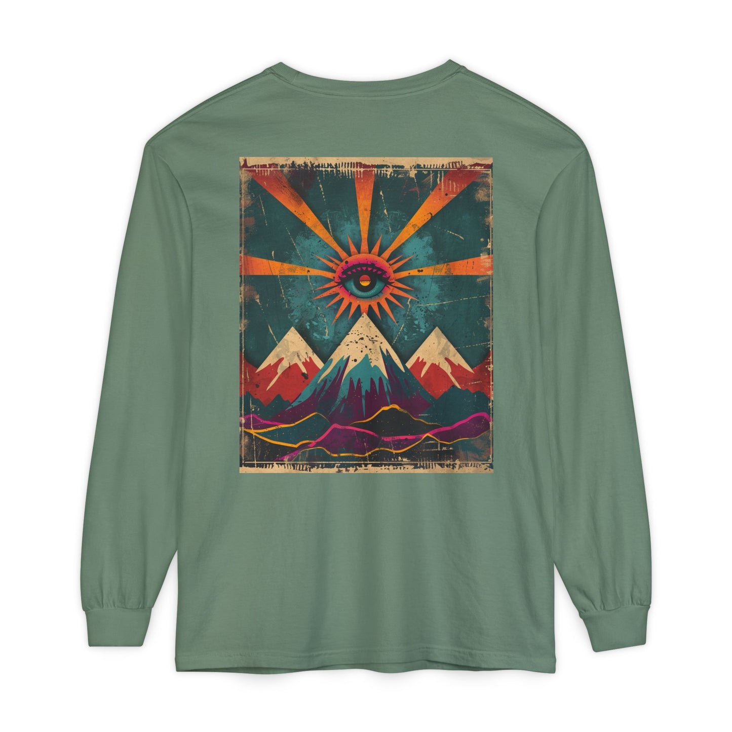 Mountain Sunrise Long Sleeve T-Shirt | Cozy Adventure Tee, Unisex Outdoor Apparel, Camping Gift, Graphic T-Shirt, Nature Lovers Clothing
