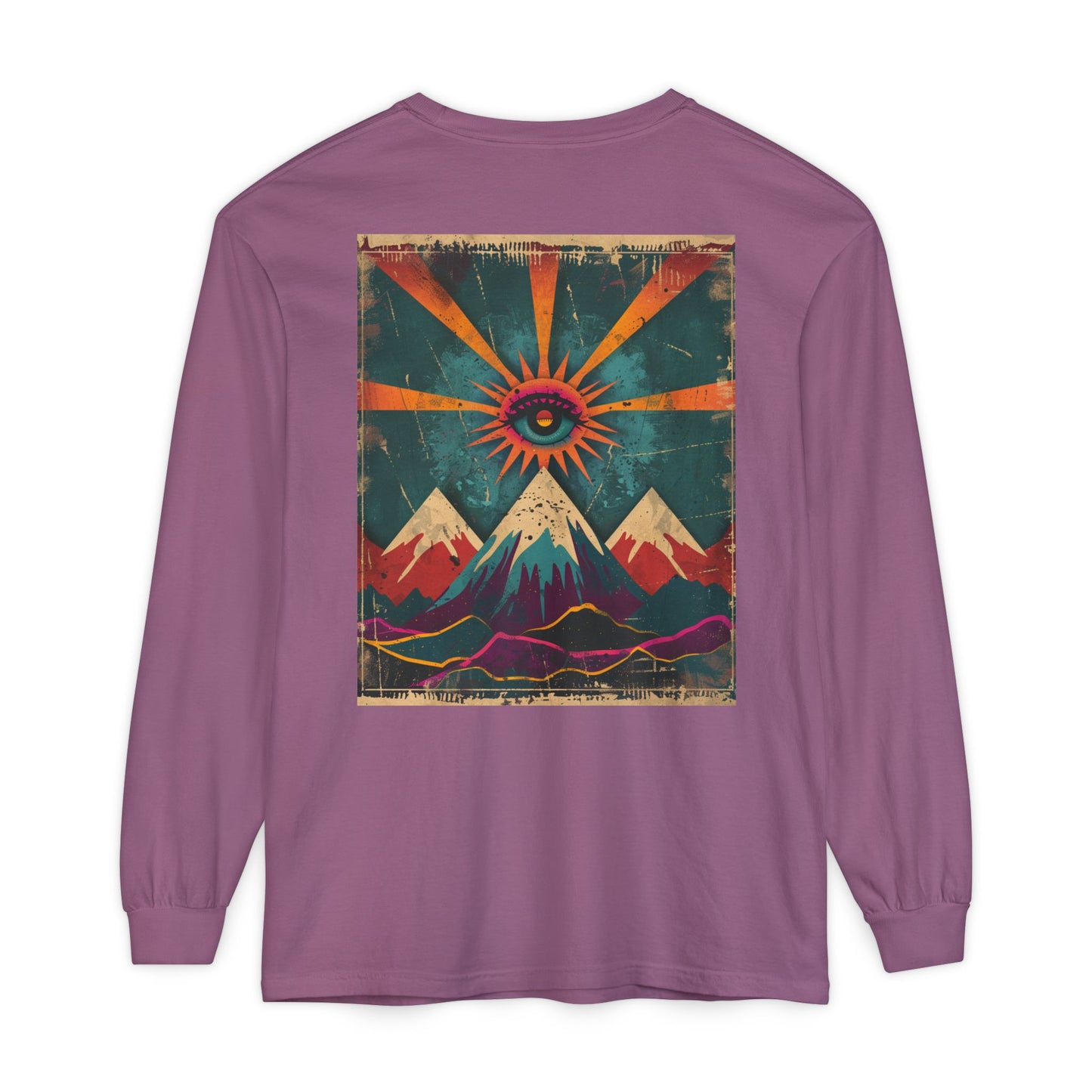 Mountain Sunrise Long Sleeve T-Shirt | Cozy Adventure Tee, Unisex Outdoor Apparel, Camping Gift, Graphic T-Shirt, Nature Lovers Clothing