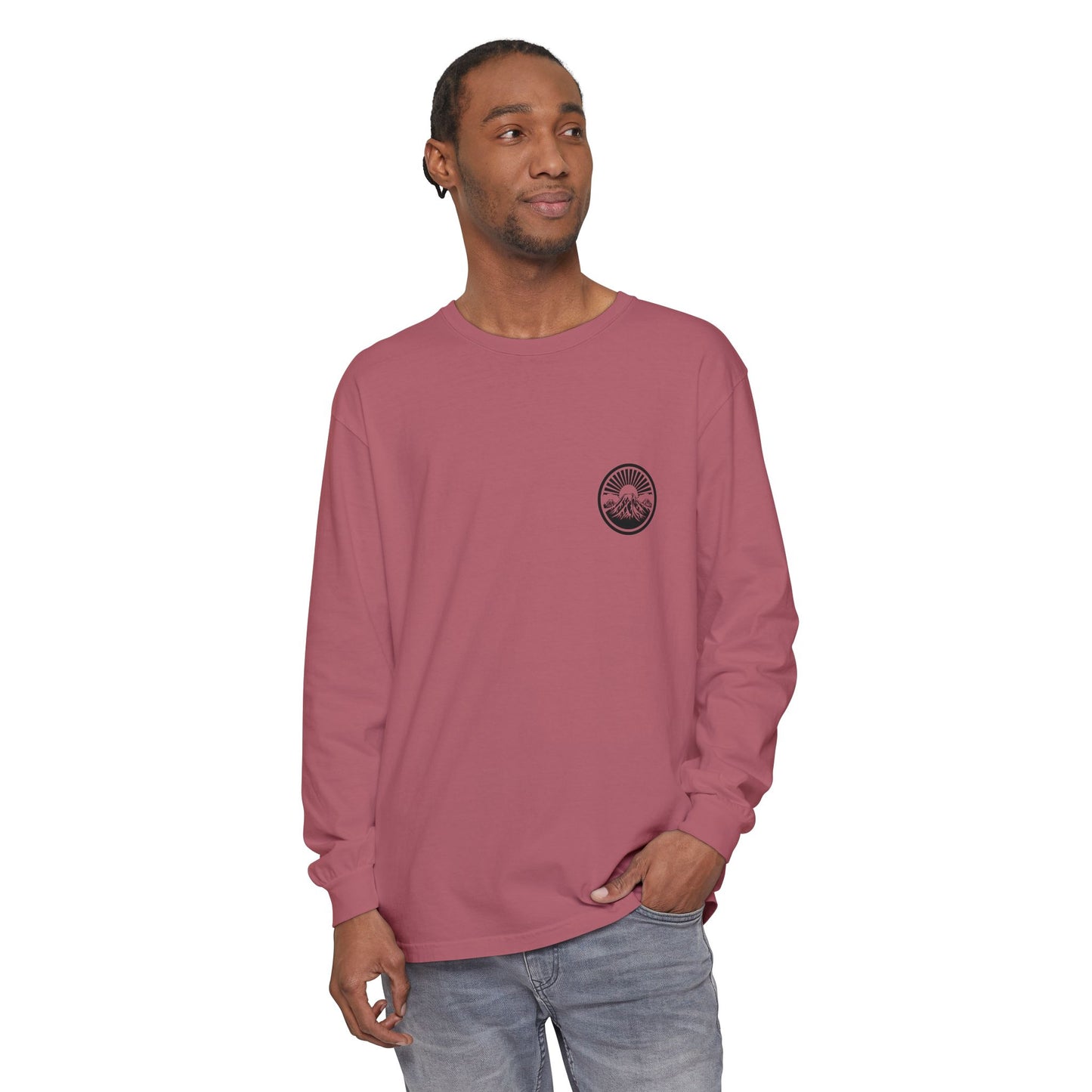 Mountain Sunrise Long Sleeve T-Shirt | Cozy Adventure Tee, Unisex Outdoor Apparel, Camping Gift, Graphic T-Shirt, Nature Lovers Clothing
