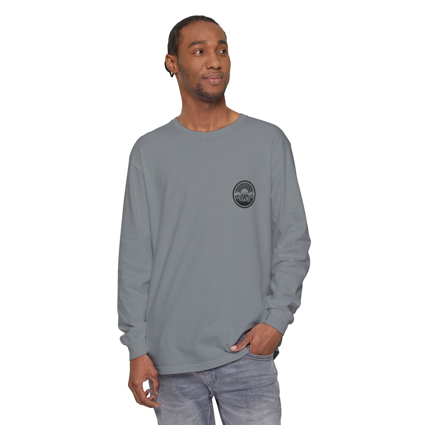 Mountain Sunrise Long Sleeve T-Shirt | Cozy Adventure Tee, Unisex Outdoor Apparel, Camping Gift, Graphic T-Shirt, Nature Lovers Clothing