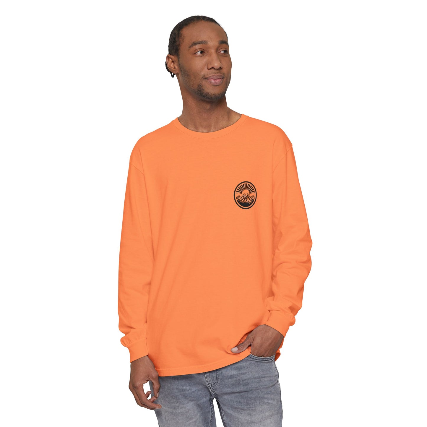 Mountain Sunrise Long Sleeve T-Shirt | Cozy Adventure Tee, Unisex Outdoor Apparel, Camping Gift, Graphic T-Shirt, Nature Lovers Clothing