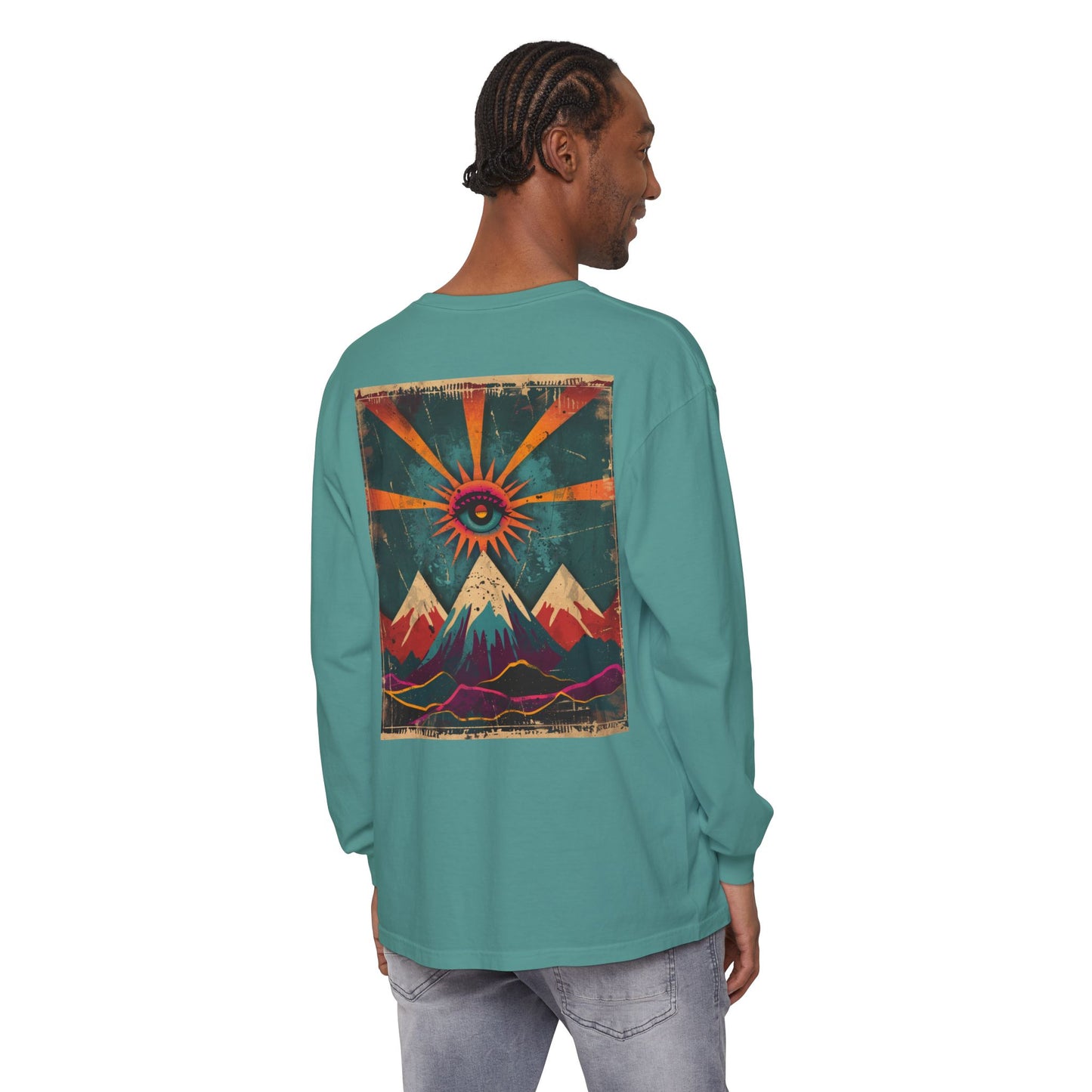Mountain Sunrise Long Sleeve T-Shirt | Cozy Adventure Tee, Unisex Outdoor Apparel, Camping Gift, Graphic T-Shirt, Nature Lovers Clothing