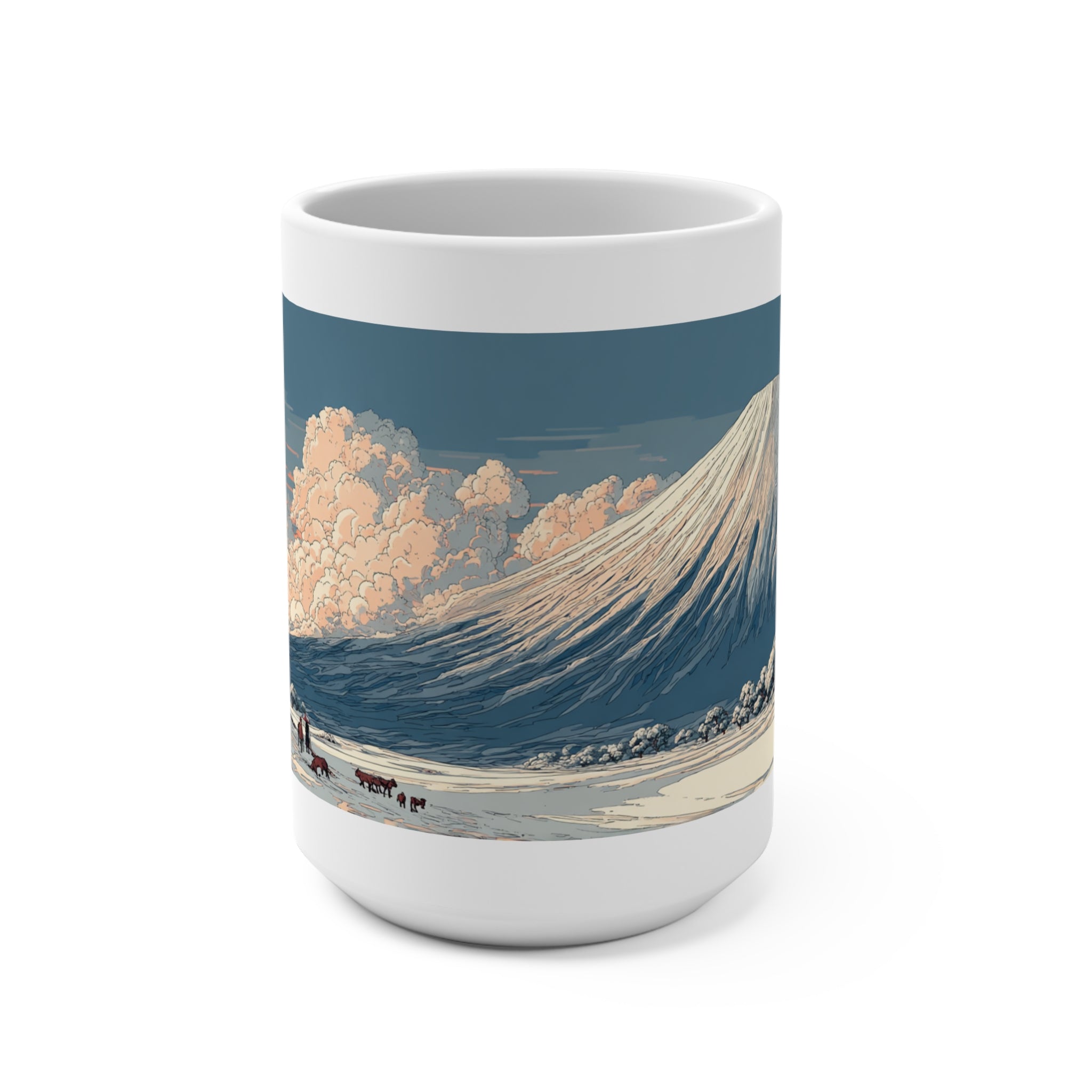 Mt Yotei, Japan, Scenic Mountain Mug | 15oz Coffee Cup, Nature Lover Gift, Cozy Home Decor, Travel Mug, Winter Wonderland Mug