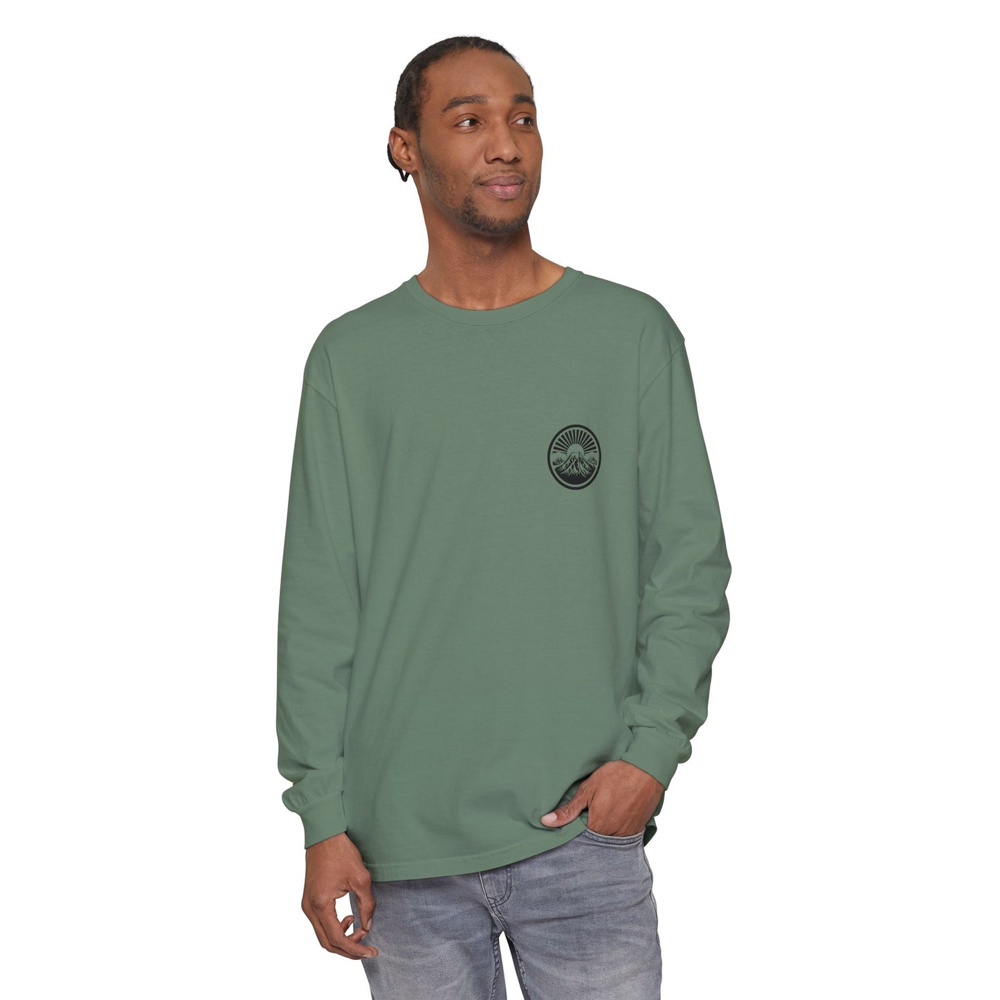 Mountain Sunrise Long Sleeve T-Shirt | Cozy Adventure Tee, Unisex Outdoor Apparel, Camping Gift, Graphic T-Shirt, Nature Lovers Clothing
