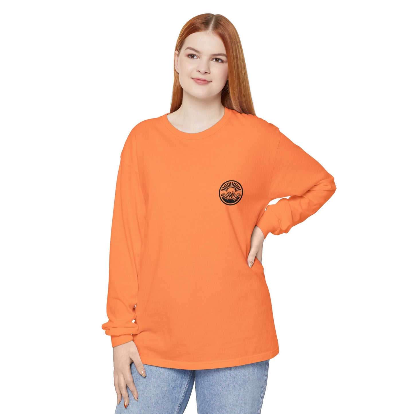 Mountain Sunrise Long Sleeve T-Shirt | Cozy Adventure Tee, Unisex Outdoor Apparel, Camping Gift, Graphic T-Shirt, Nature Lovers Clothing
