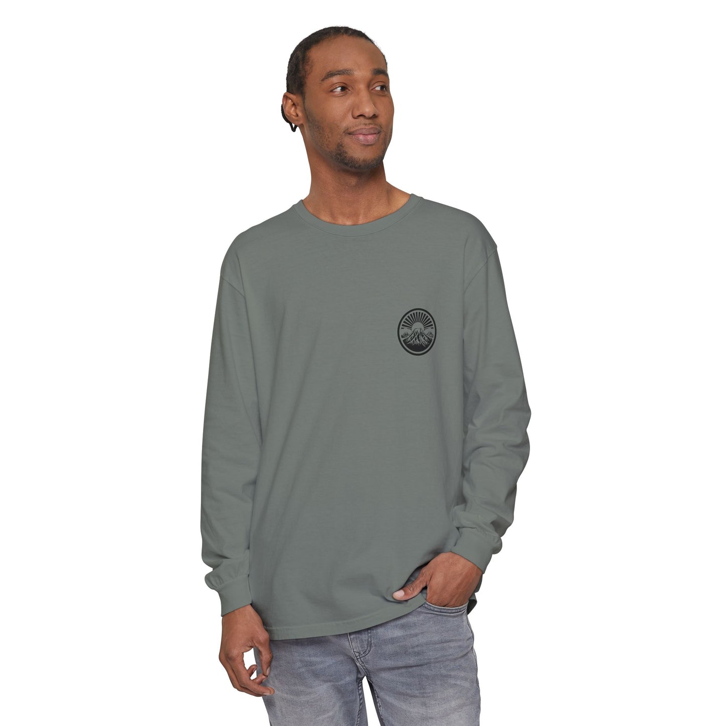 Mountain Sunrise Long Sleeve T-Shirt | Cozy Adventure Tee, Unisex Outdoor Apparel, Camping Gift, Graphic T-Shirt, Nature Lovers Clothing