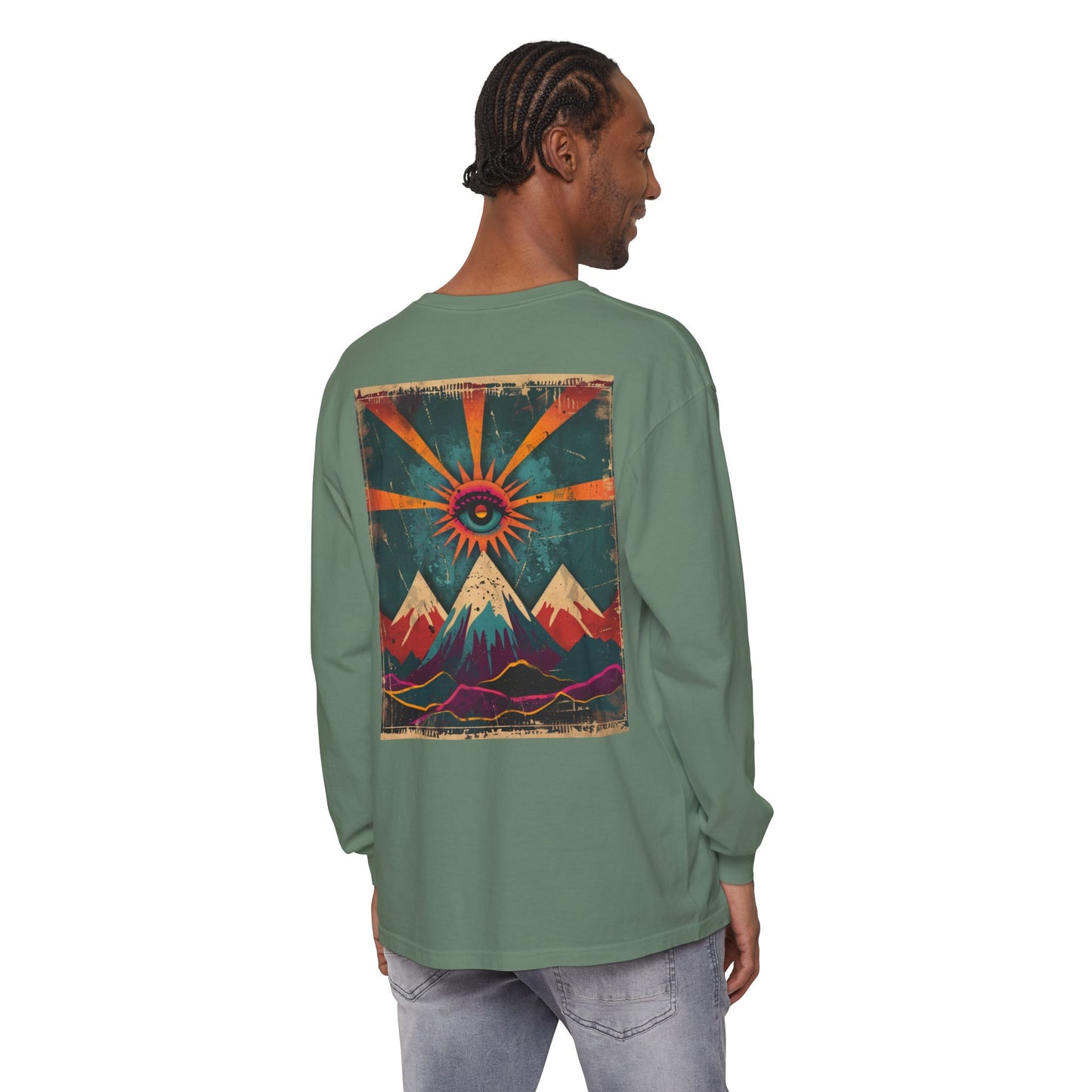 Mountain Sunrise Long Sleeve T-Shirt | Cozy Adventure Tee, Unisex Outdoor Apparel, Camping Gift, Graphic T-Shirt, Nature Lovers Clothing