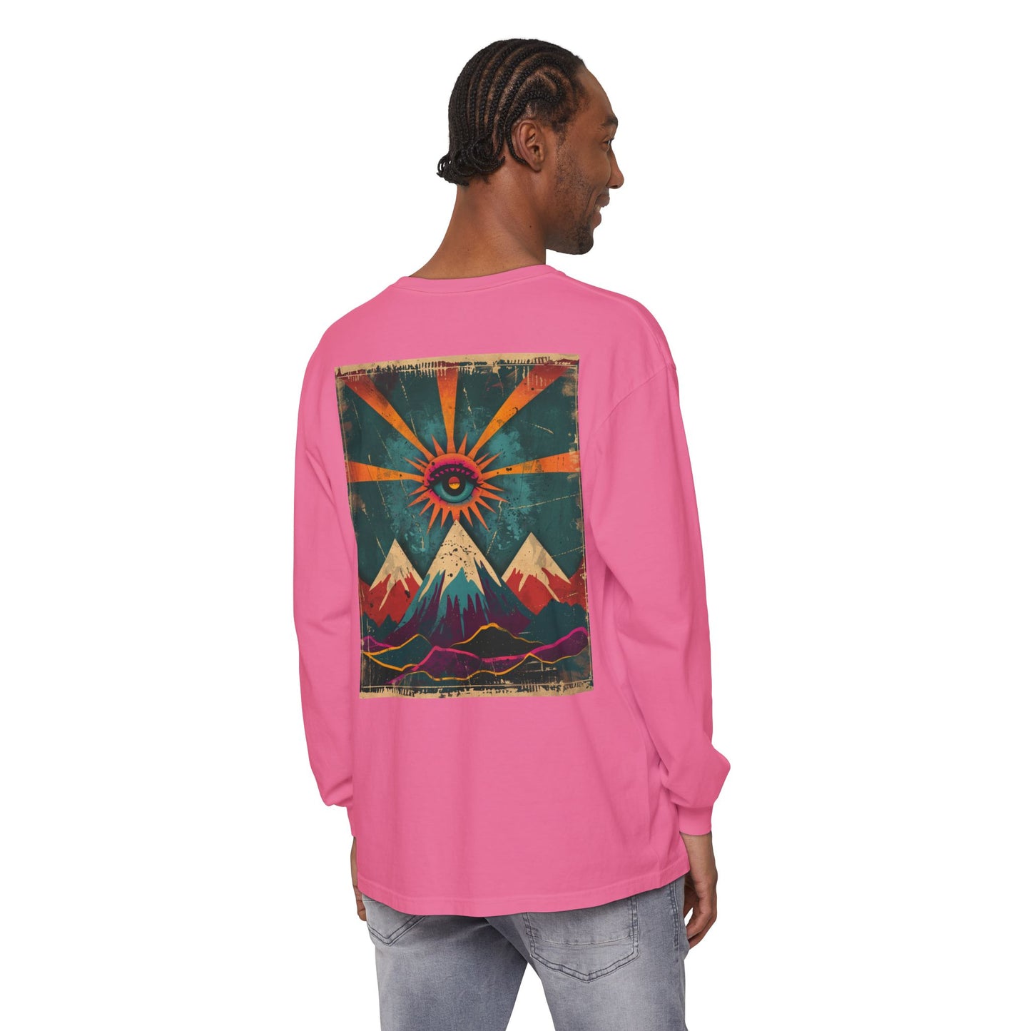 Mountain Sunrise Long Sleeve T-Shirt | Cozy Adventure Tee, Unisex Outdoor Apparel, Camping Gift, Graphic T-Shirt, Nature Lovers Clothing
