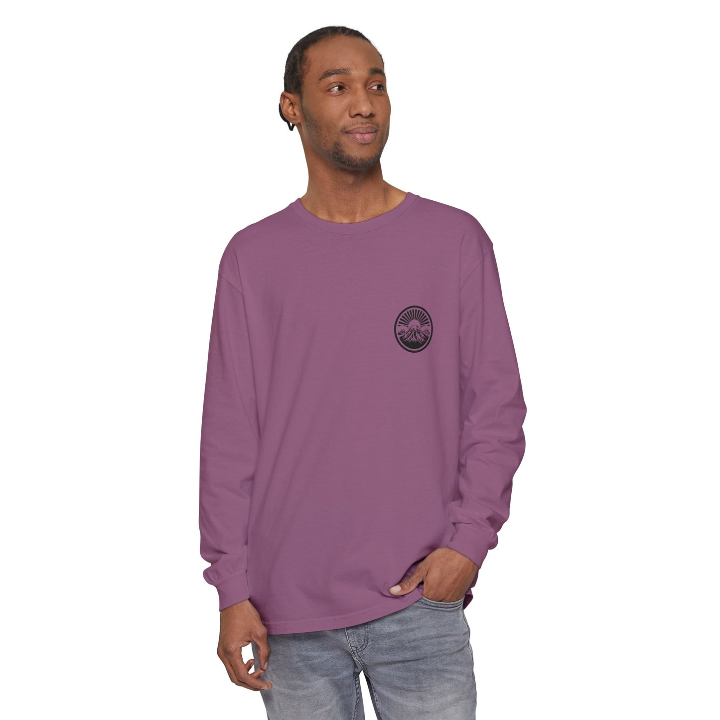 Mountain Sunrise Long Sleeve T-Shirt | Cozy Adventure Tee, Unisex Outdoor Apparel, Camping Gift, Graphic T-Shirt, Nature Lovers Clothing
