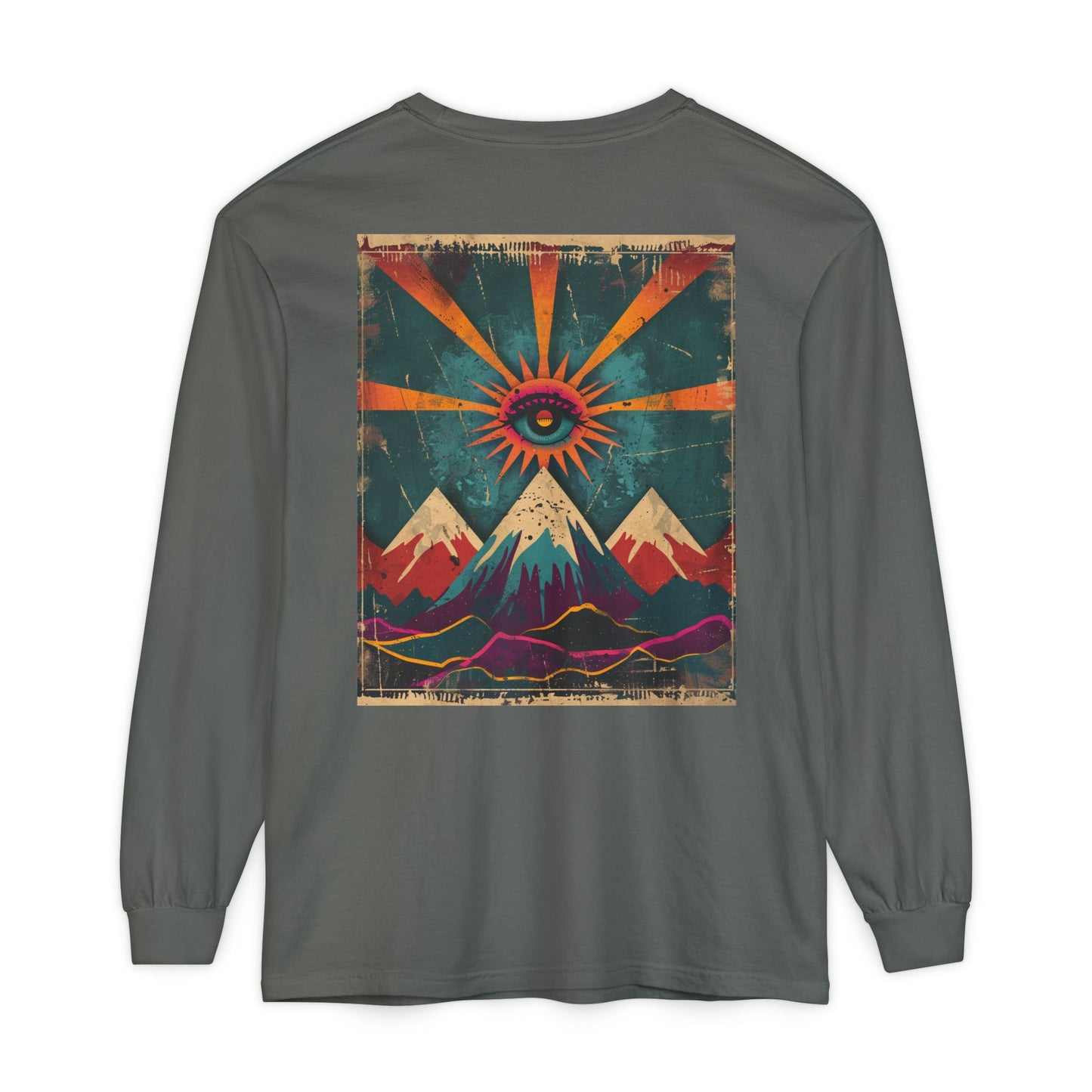 Mountain Sunrise Long Sleeve T-Shirt | Cozy Adventure Tee, Unisex Outdoor Apparel, Camping Gift, Graphic T-Shirt, Nature Lovers Clothing