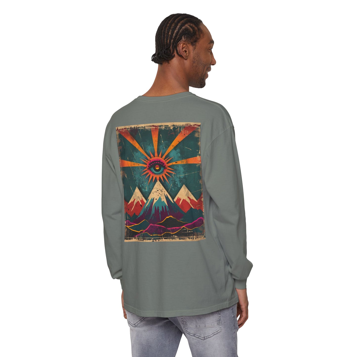 Mountain Sunrise Long Sleeve T-Shirt | Cozy Adventure Tee, Unisex Outdoor Apparel, Camping Gift, Graphic T-Shirt, Nature Lovers Clothing