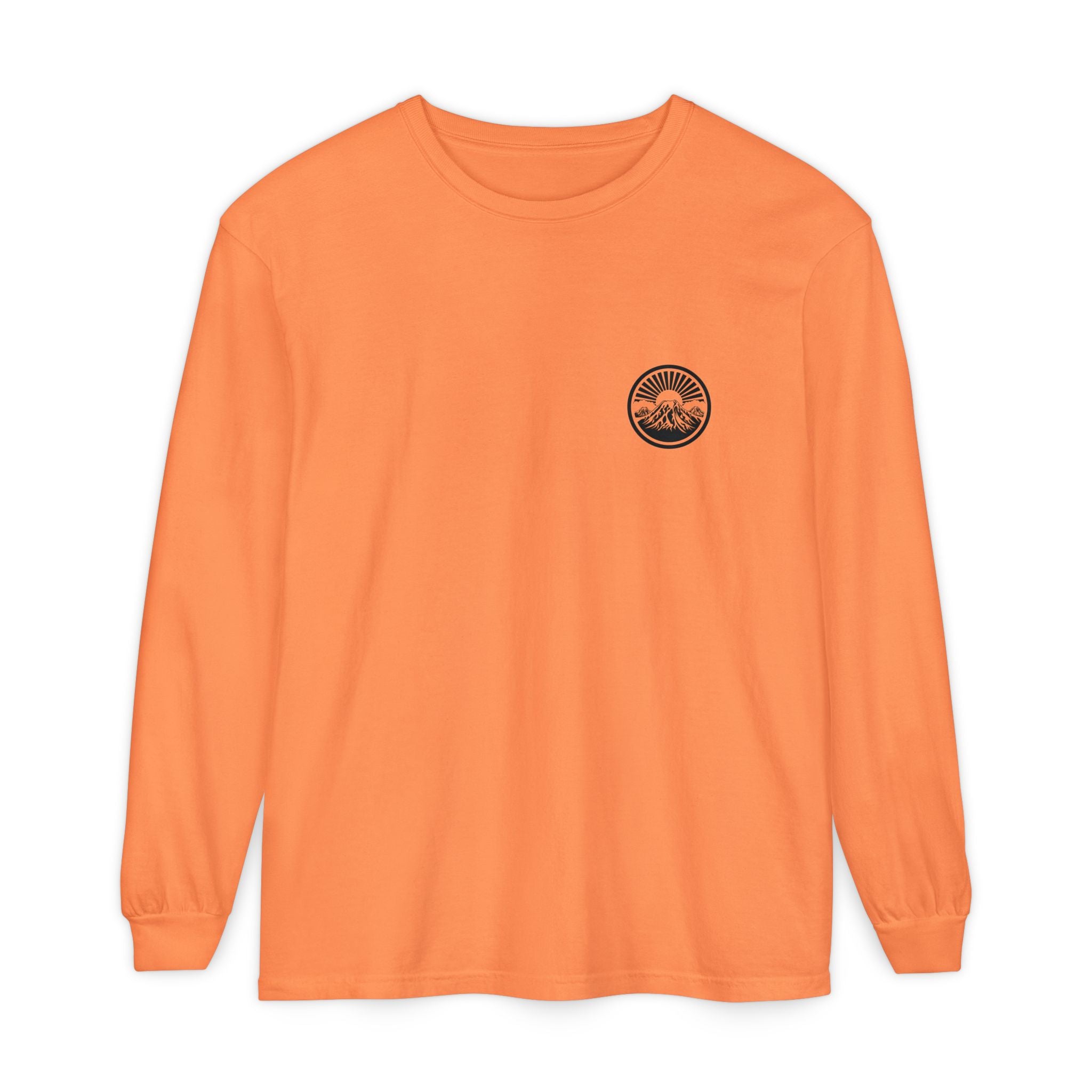 Mountain Sunrise Long Sleeve T-Shirt | Cozy Adventure Tee, Unisex Outdoor Apparel, Camping Gift, Graphic T-Shirt, Nature Lovers Clothing