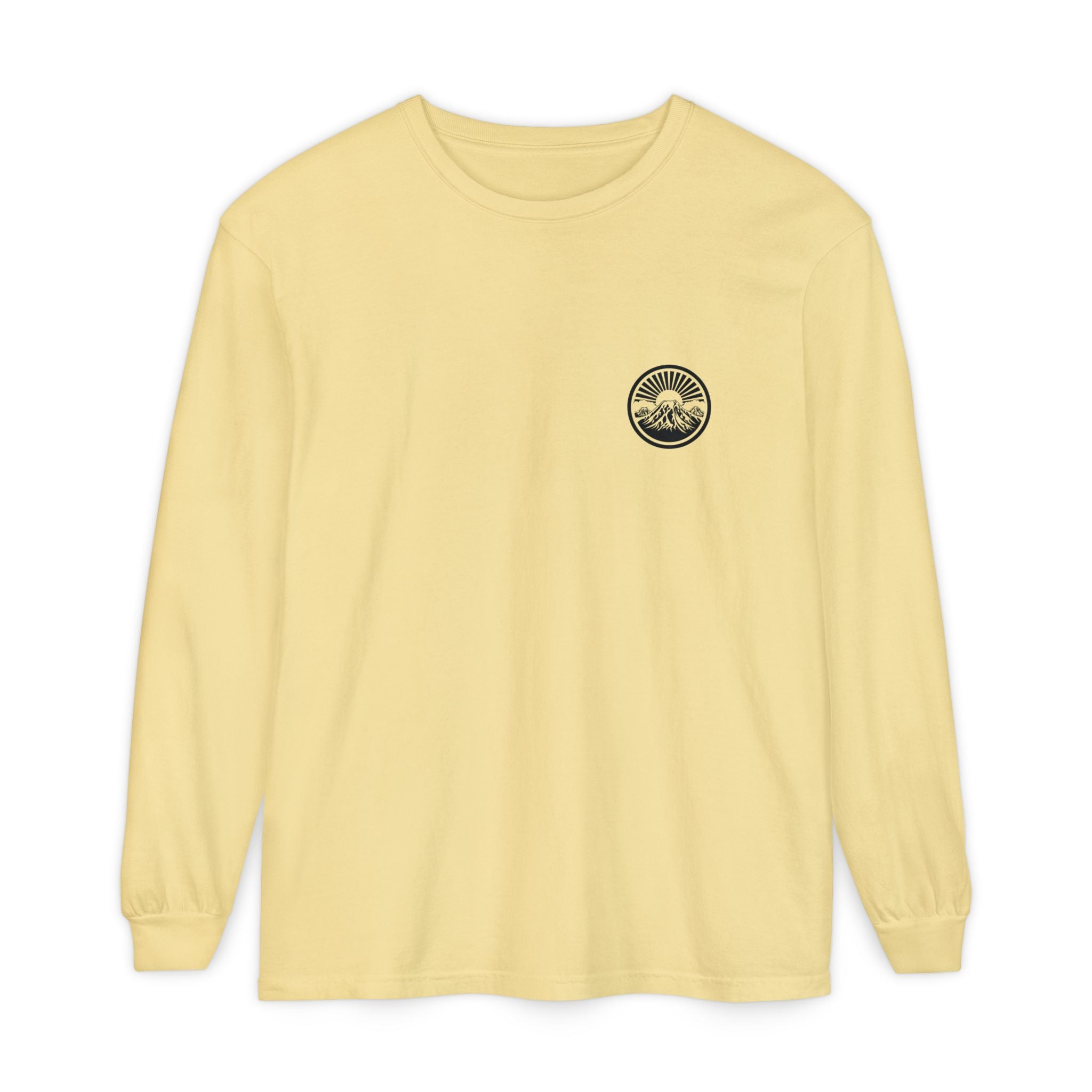 Mountain Sunrise Long Sleeve T-Shirt | Cozy Adventure Tee, Unisex Outdoor Apparel, Camping Gift, Graphic T-Shirt, Nature Lovers Clothing