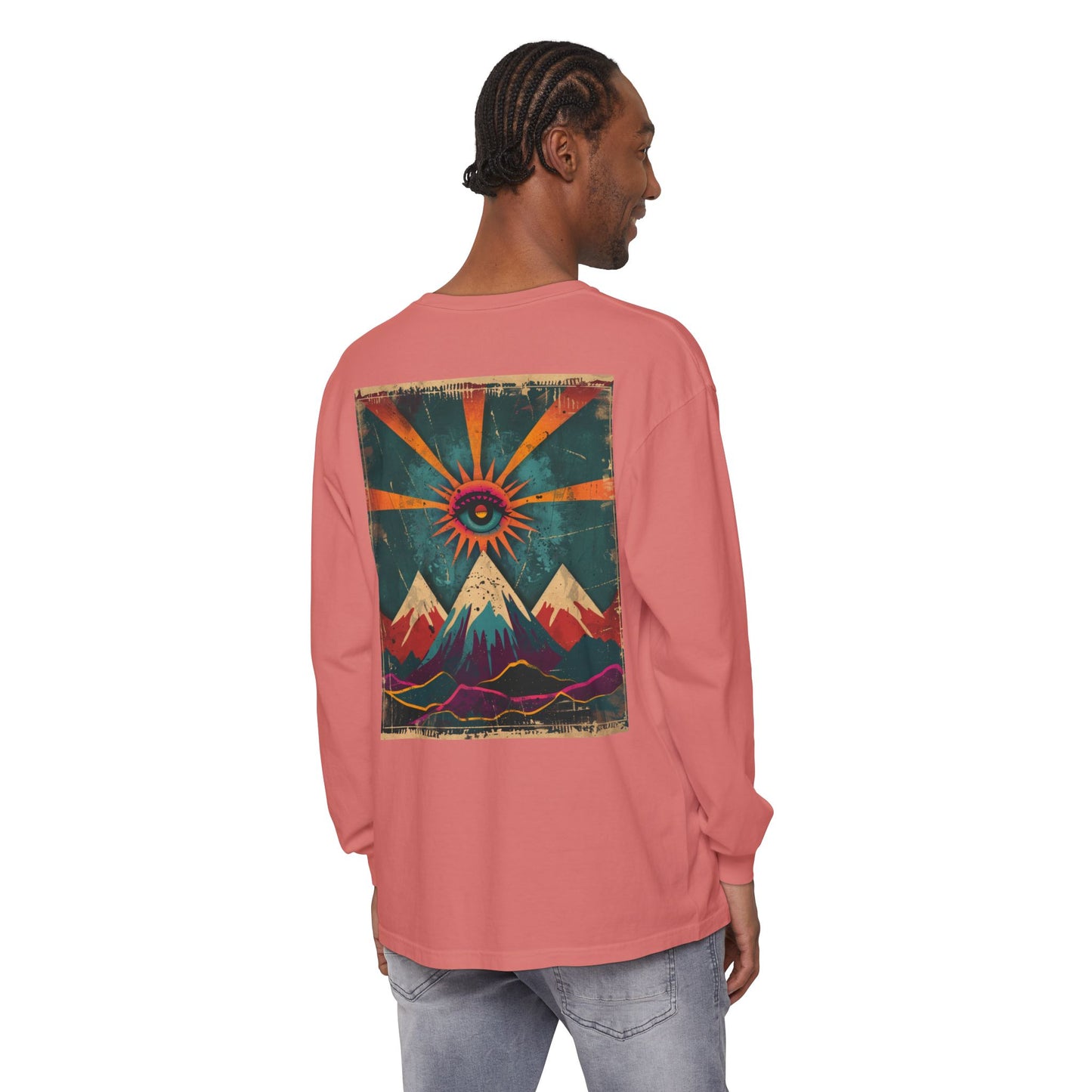 Mountain Sunrise Long Sleeve T-Shirt | Cozy Adventure Tee, Unisex Outdoor Apparel, Camping Gift, Graphic T-Shirt, Nature Lovers Clothing