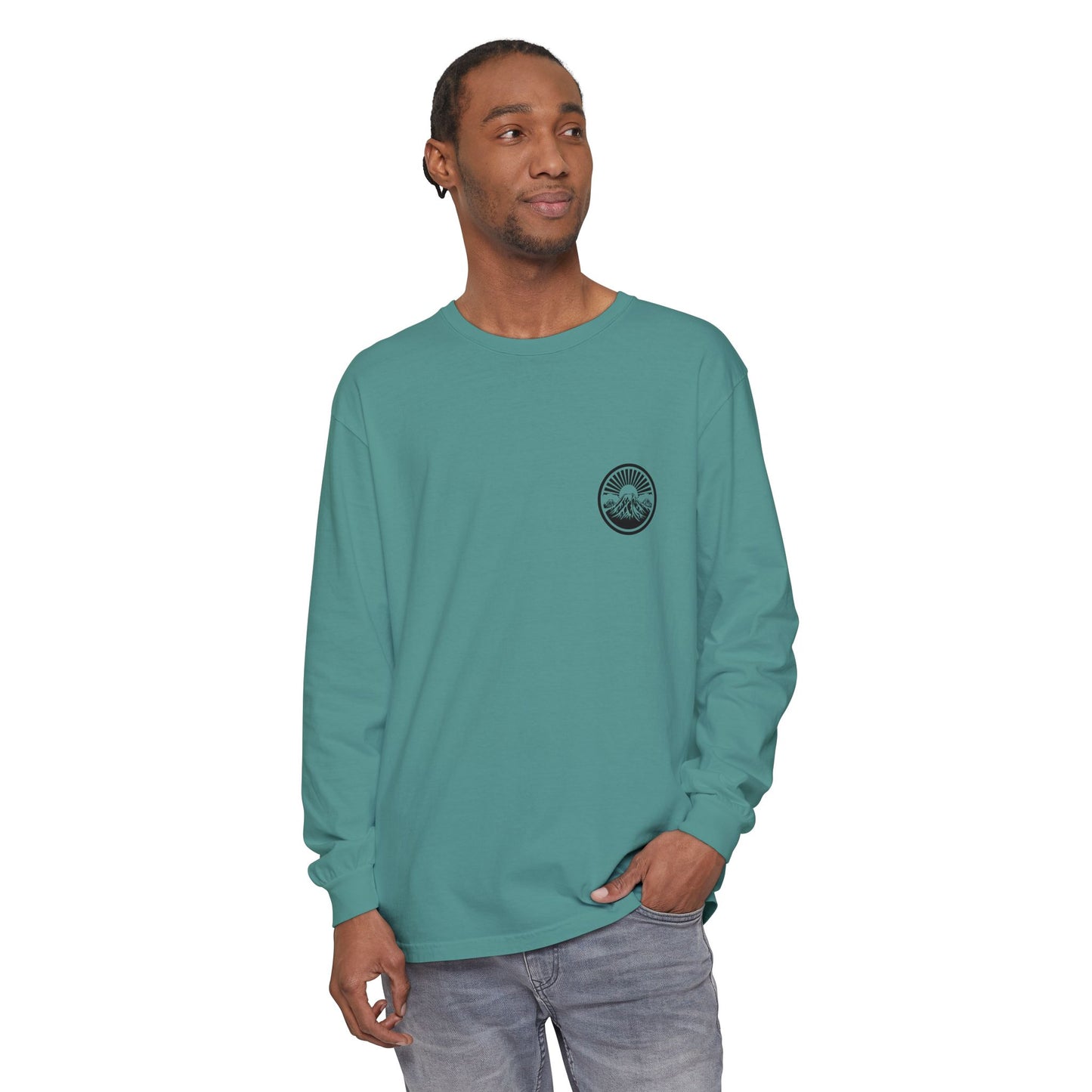Mountain Sunrise Long Sleeve T-Shirt | Cozy Adventure Tee, Unisex Outdoor Apparel, Camping Gift, Graphic T-Shirt, Nature Lovers Clothing