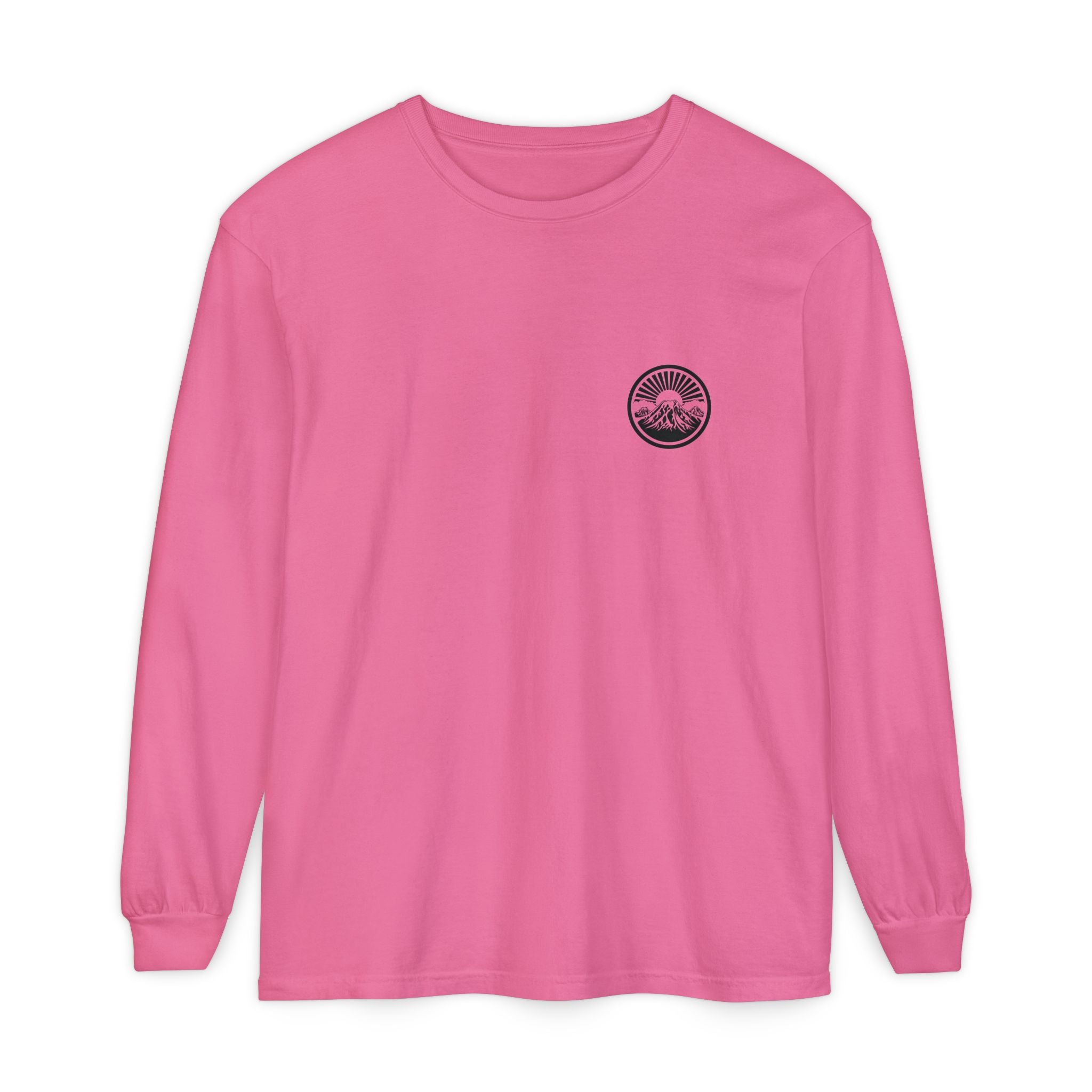 Mountain Sunrise Long Sleeve T-Shirt | Cozy Adventure Tee, Unisex Outdoor Apparel, Camping Gift, Graphic T-Shirt, Nature Lovers Clothing