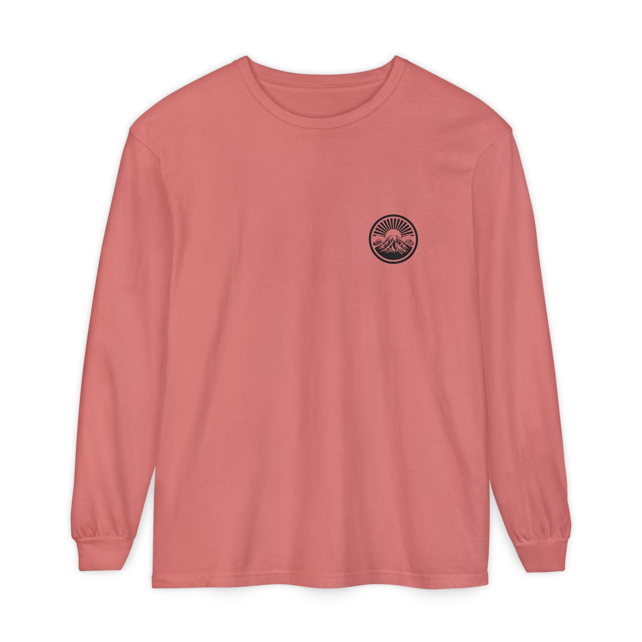 Mountain Sunrise Long Sleeve T-Shirt | Cozy Adventure Tee, Unisex Outdoor Apparel, Camping Gift, Graphic T-Shirt, Nature Lovers Clothing