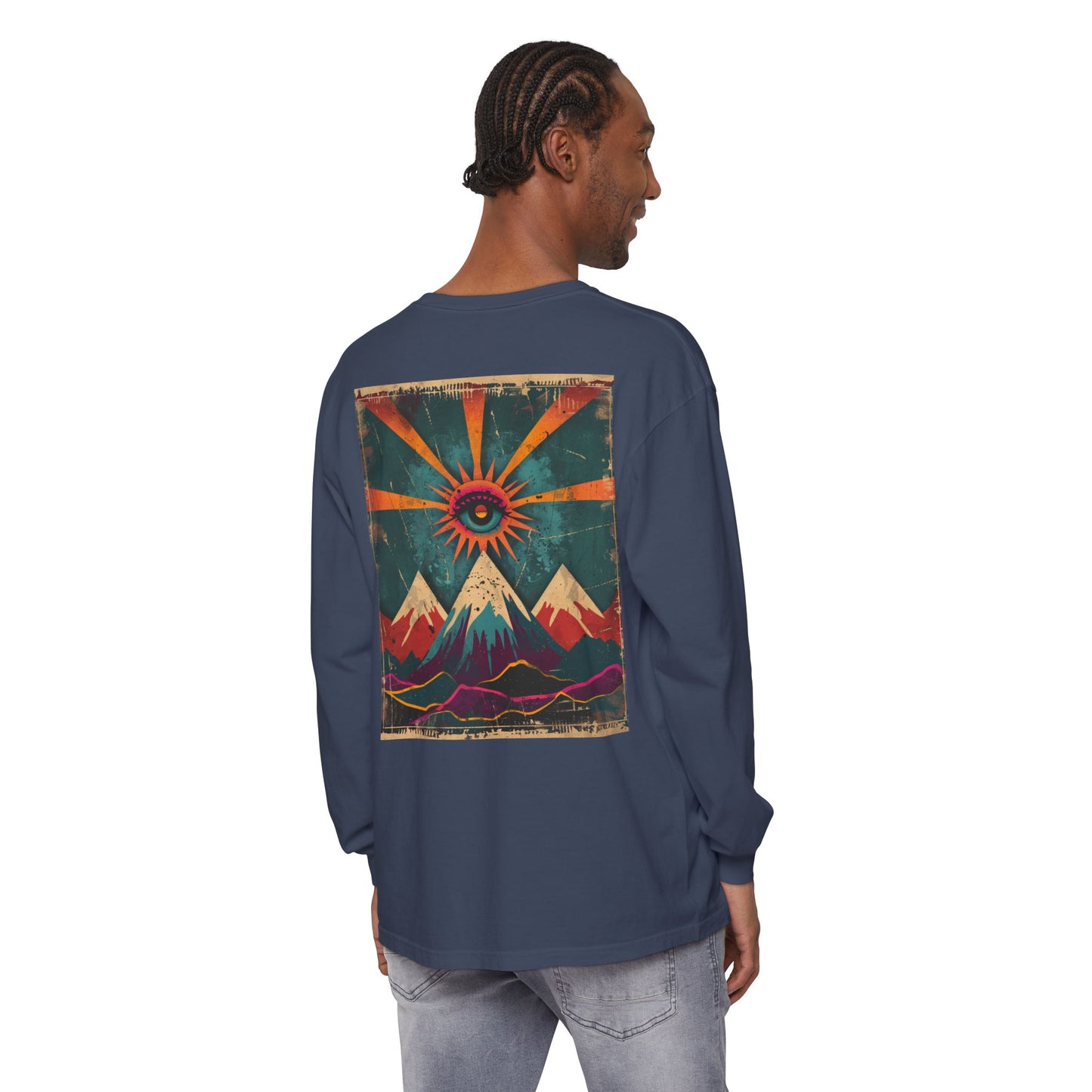 Mountain Sunrise Long Sleeve T-Shirt | Cozy Adventure Tee, Unisex Outdoor Apparel, Camping Gift, Graphic T-Shirt, Nature Lovers Clothing
