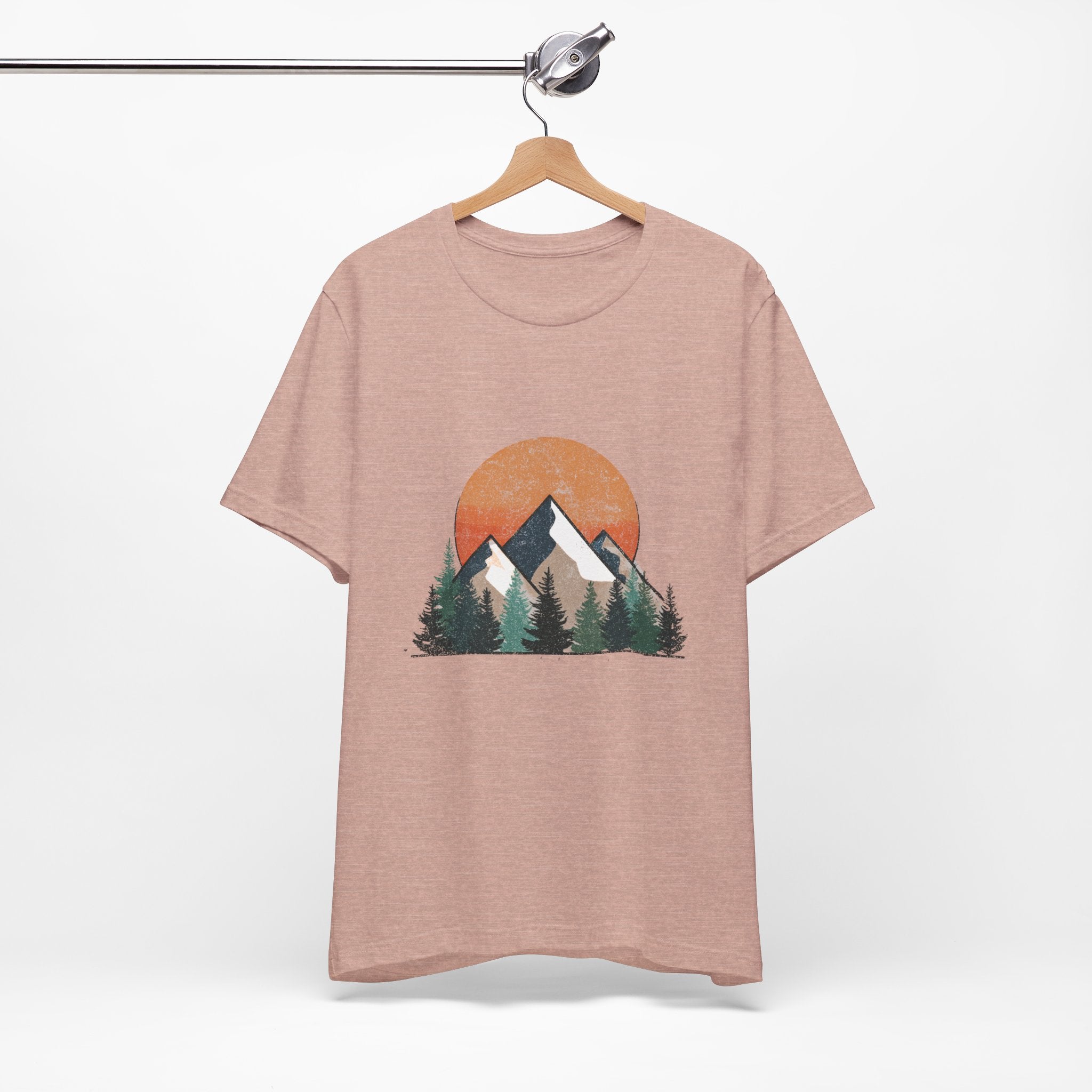 Mountain Sunset Tee, Adventure Apparel, Nature Lover Gift, Eco-Friendly T-Shirt, Casual Wear