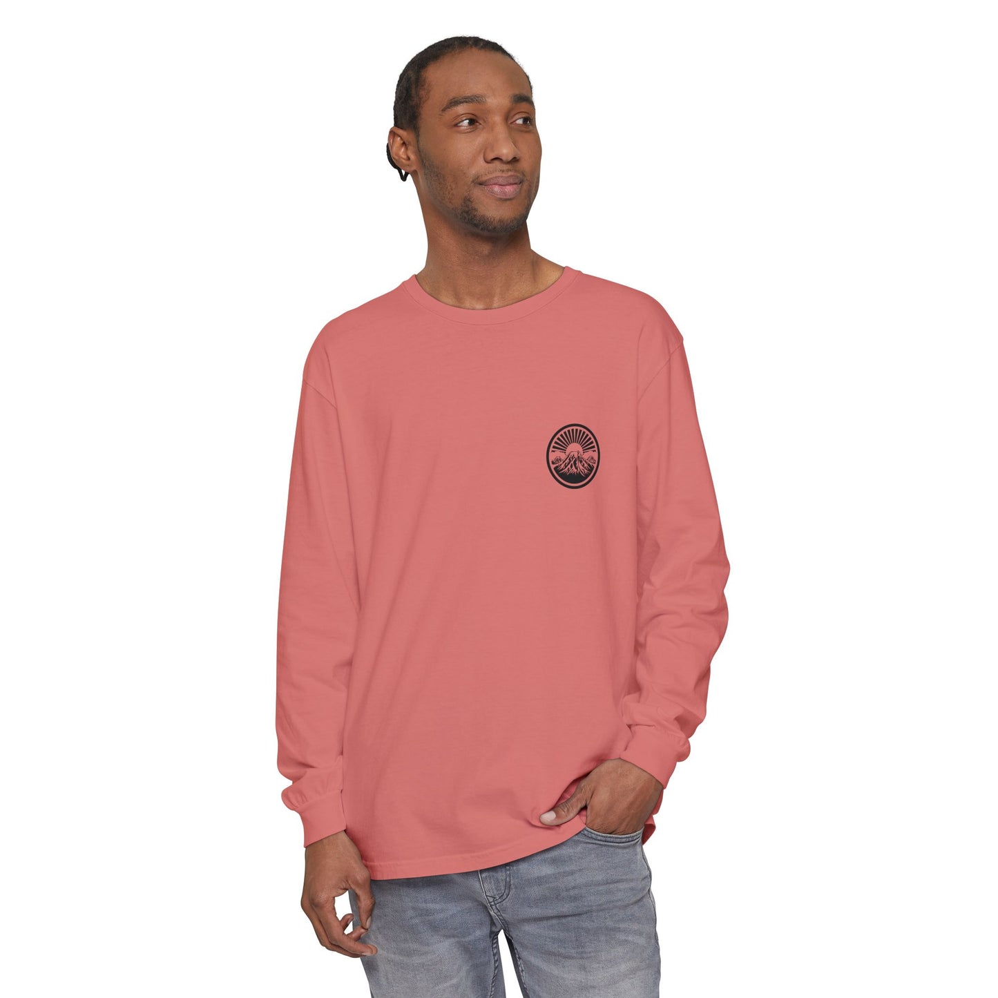 Mountain Sunrise Long Sleeve T-Shirt | Cozy Adventure Tee, Unisex Outdoor Apparel, Camping Gift, Graphic T-Shirt, Nature Lovers Clothing