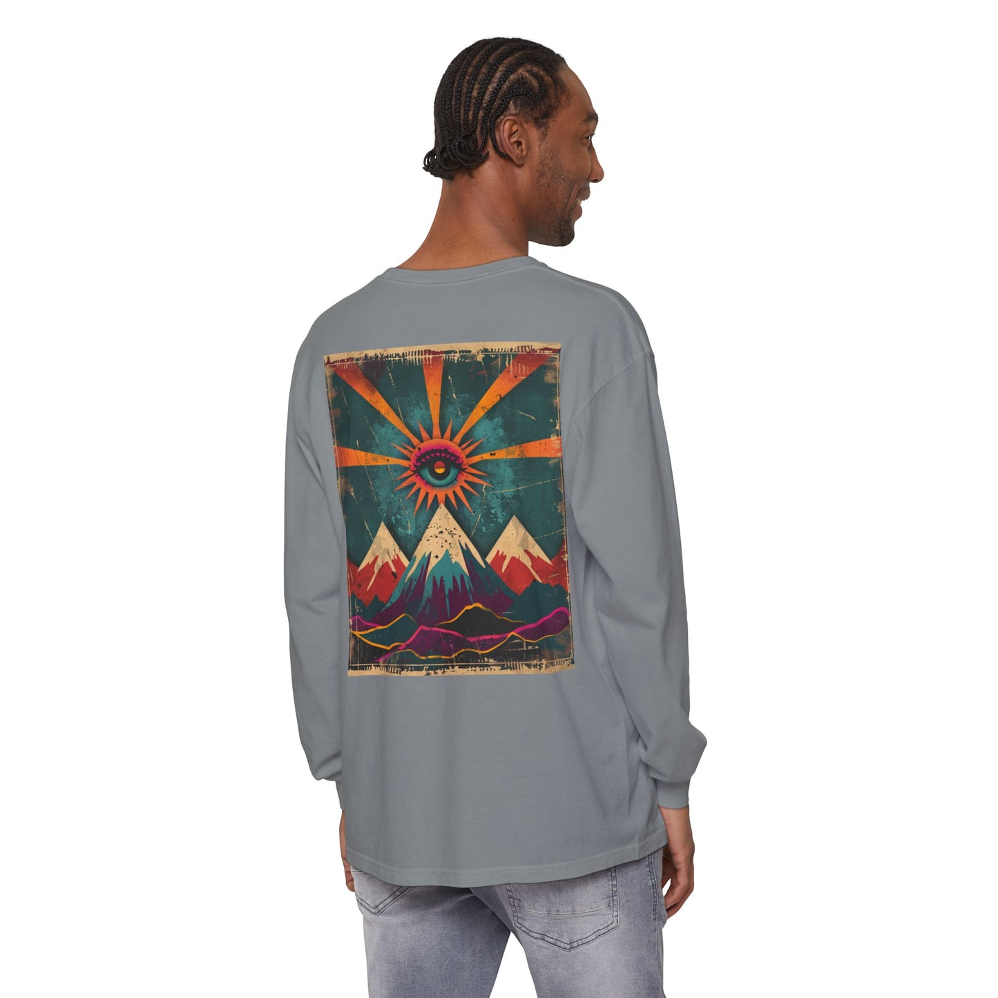 Mountain Sunrise Long Sleeve T-Shirt | Cozy Adventure Tee, Unisex Outdoor Apparel, Camping Gift, Graphic T-Shirt, Nature Lovers Clothing