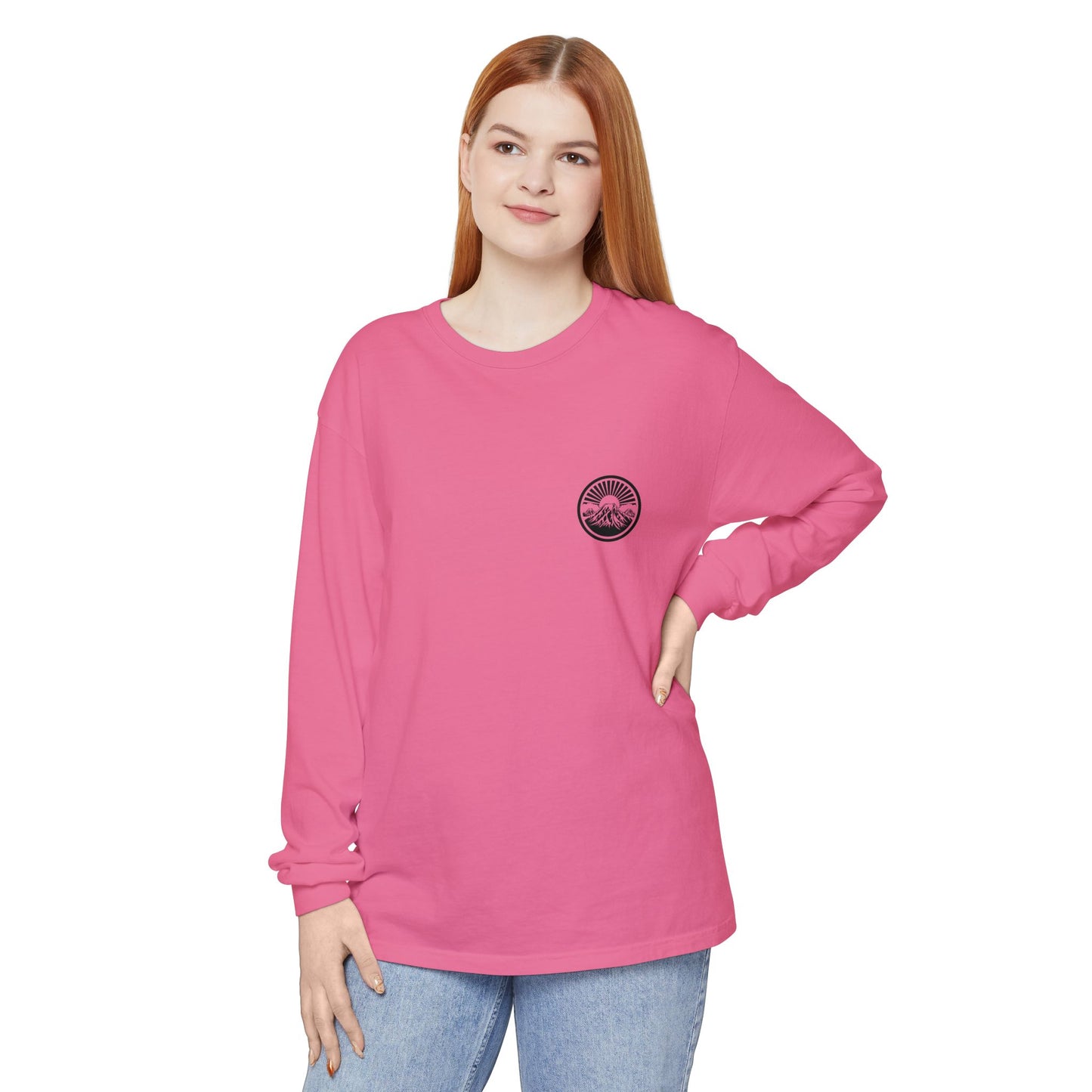 Mountain Sunrise Long Sleeve T-Shirt | Cozy Adventure Tee, Unisex Outdoor Apparel, Camping Gift, Graphic T-Shirt, Nature Lovers Clothing