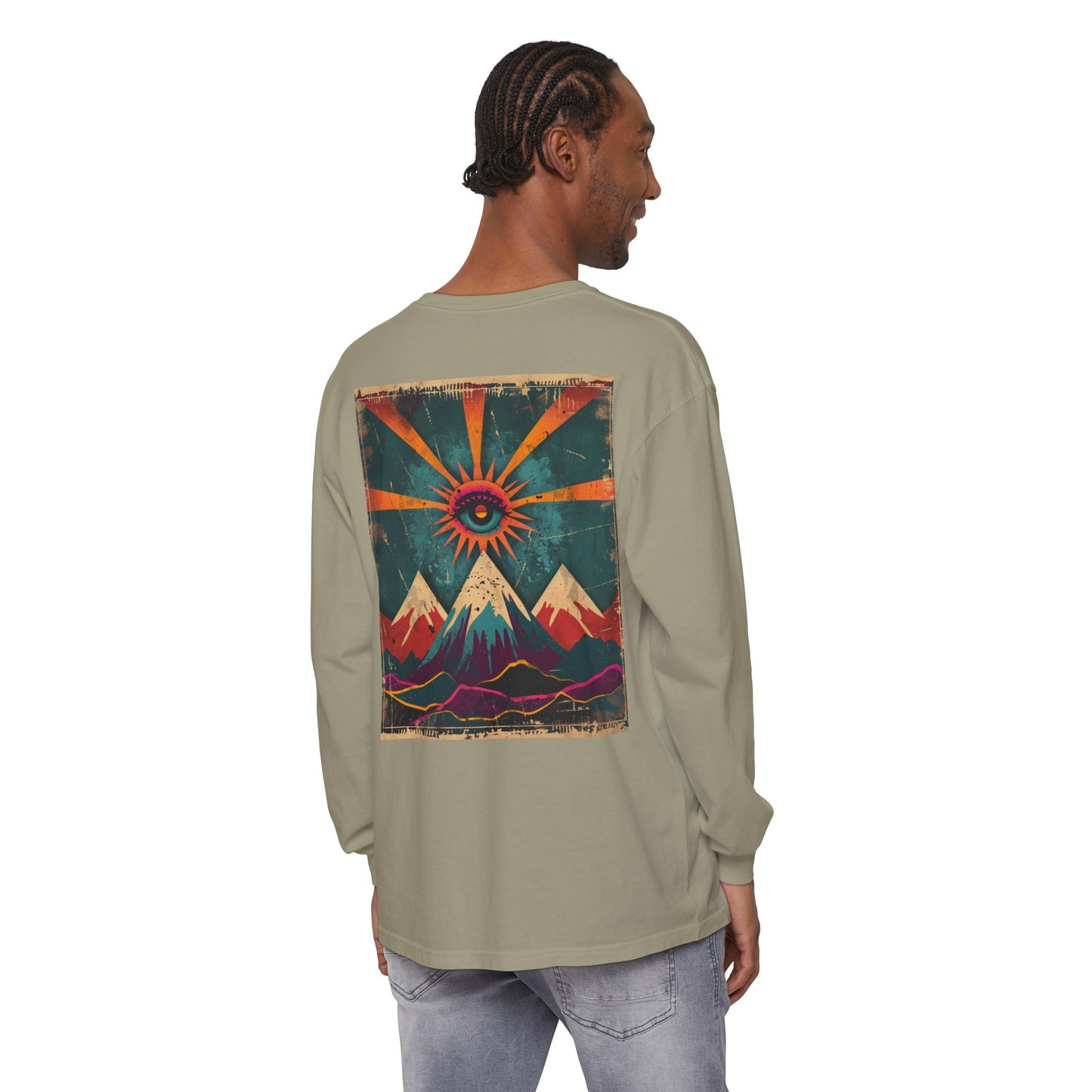 Mountain Sunrise Long Sleeve T-Shirt | Cozy Adventure Tee, Unisex Outdoor Apparel, Camping Gift, Graphic T-Shirt, Nature Lovers Clothing
