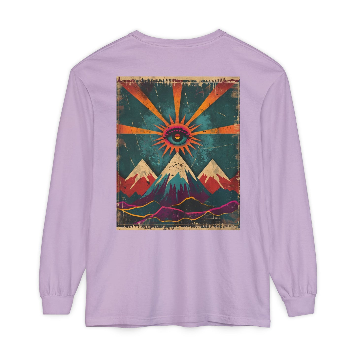 Mountain Sunrise Long Sleeve T-Shirt | Cozy Adventure Tee, Unisex Outdoor Apparel, Camping Gift, Graphic T-Shirt, Nature Lovers Clothing
