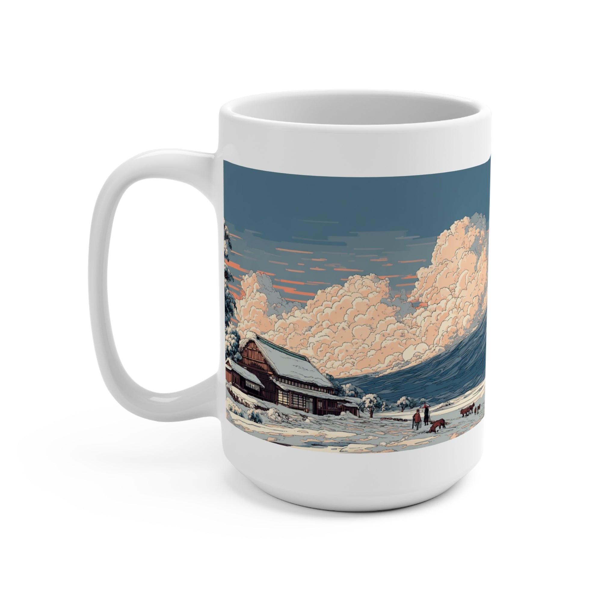 Mt Yotei, Japan, Scenic Mountain Mug | 15oz Coffee Cup, Nature Lover Gift, Cozy Home Decor, Travel Mug, Winter Wonderland Mug