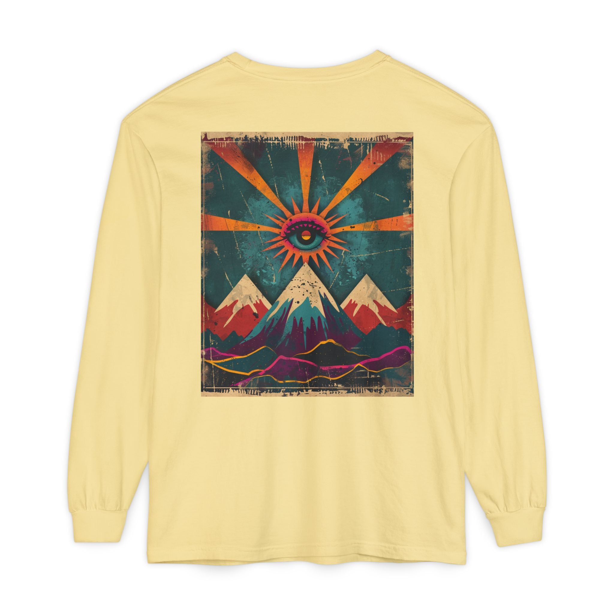 Mountain Sunrise Long Sleeve T-Shirt | Cozy Adventure Tee, Unisex Outdoor Apparel, Camping Gift, Graphic T-Shirt, Nature Lovers Clothing