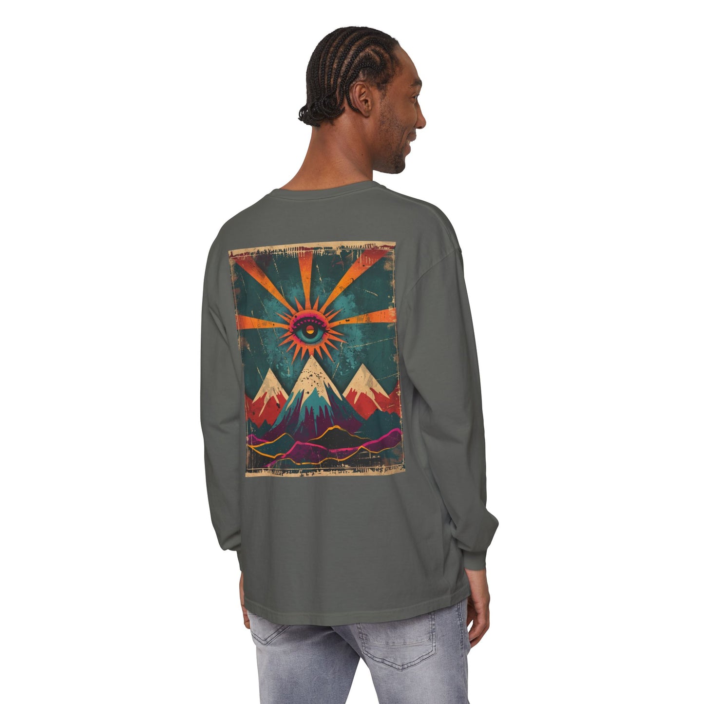 Mountain Sunrise Long Sleeve T-Shirt | Cozy Adventure Tee, Unisex Outdoor Apparel, Camping Gift, Graphic T-Shirt, Nature Lovers Clothing