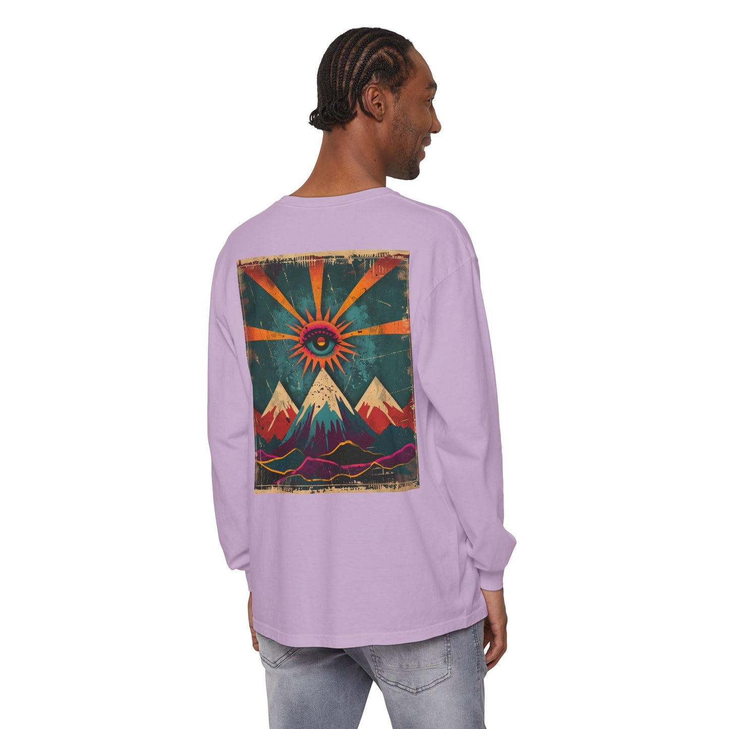 Mountain Sunrise Long Sleeve T-Shirt | Cozy Adventure Tee, Unisex Outdoor Apparel, Camping Gift, Graphic T-Shirt, Nature Lovers Clothing